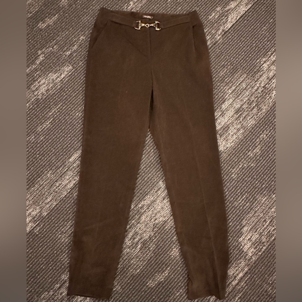J. McLaughlin,brown pants, suede like material